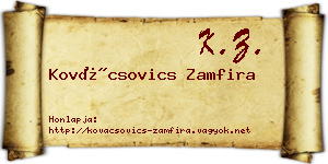 Kovácsovics Zamfira névjegykártya